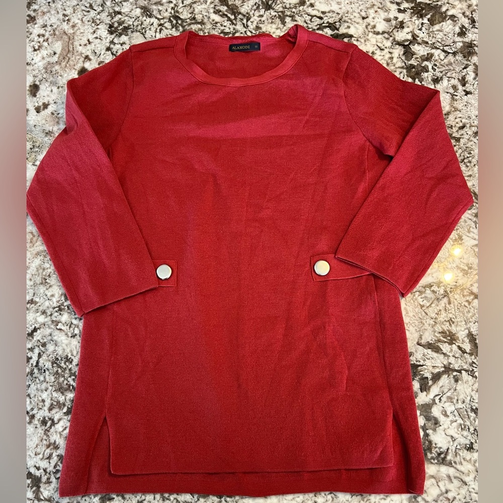 Medium New AlaMode Knit Tunic Top Sweater Long Sleeve Blouse Women’s Misses